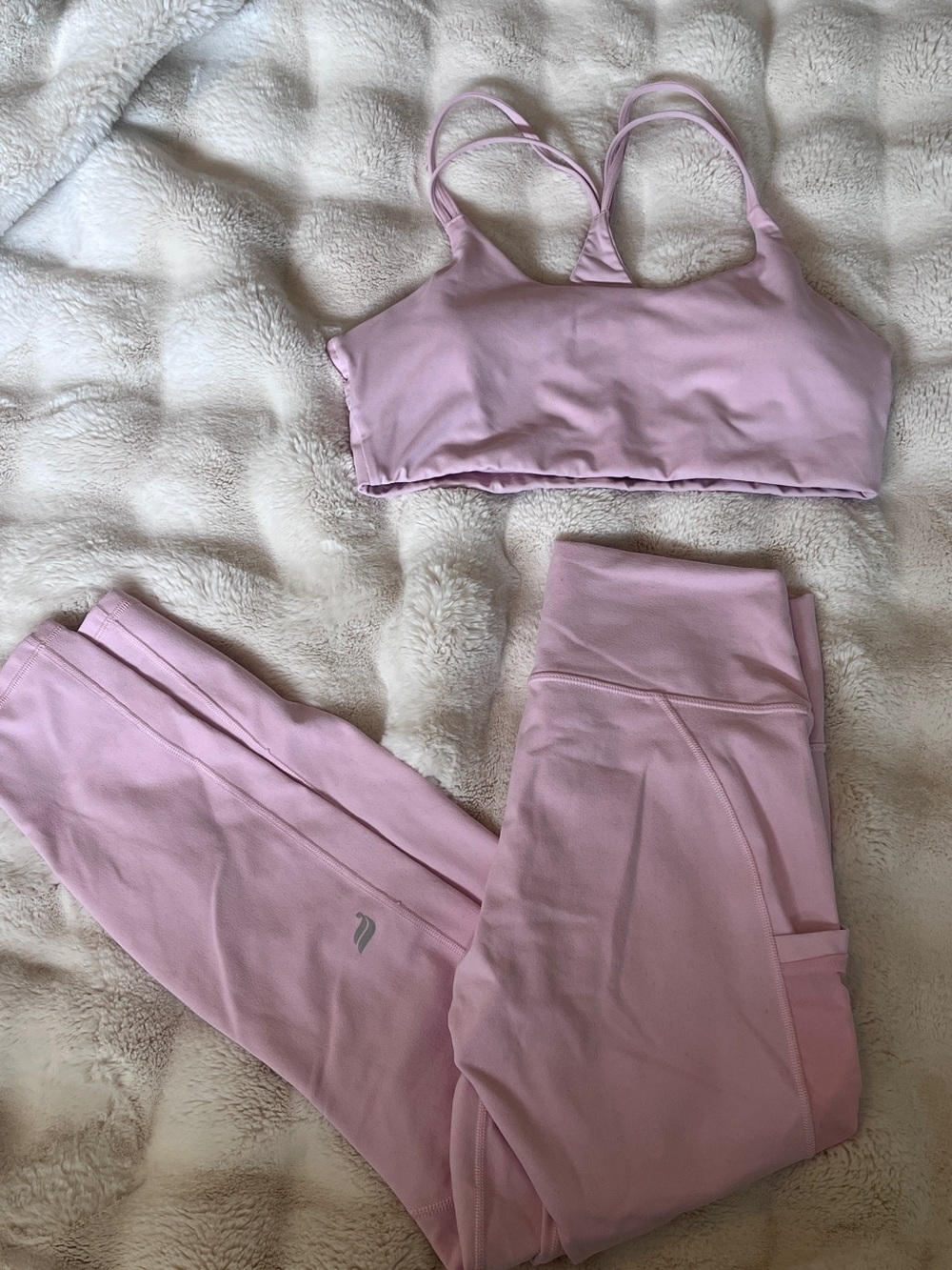 Fabletics Women’s Sugar Pink Active Bra & Leggings Set